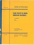 Cover page: Plane waves in linear, hereditary materials