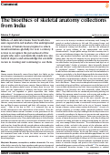 Cover page of The bioethics of skeletal anatomy collections from India