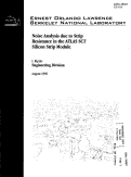 Cover page: Noise Analysis Due to Strip Resistance in the ATLAS SCT Silicon Strip Module