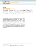 Cover page: Ultrawide thermal free-carrier tuning of dielectric antennas coupled to epsilon-near-zero substrates