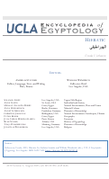 Cover page: Hieratic