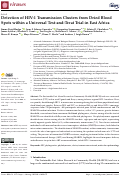 Cover page: Detection of HIV-1 Transmission Clusters from Dried Blood Spots within a Universal Test-and-Treat Trial in East Africa