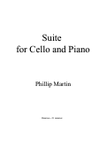 Cover page: Suite for Cello and Piano