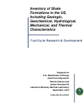 Cover page: Inventory of Shale Formations in the US, Including Geologic, Geochemical, Hydrological, Mechanical, and Thermal Characteristics
