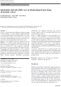 Cover page: Spirituality and end-of-life care in disadvantaged men dying of prostate cancer