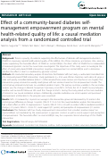 Cover page: Effect of a community-based diabetes self-management empowerment program on mental health-related quality of life: a causal mediation analysis from a randomized controlled trial