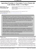 Cover page: Angioedema Secondary to Tenecteplase Use in a Patient with Acute Ischemic Stroke: A Case Report