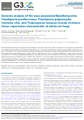 Cover page: Genome analysis of the esca-associated Basidiomycetes Fomitiporia mediterranea, Fomitiporia polymorpha, Inonotus vitis, and Tropicoporus texanus reveals virulence factor repertoires characteristic of white-rot fungi.