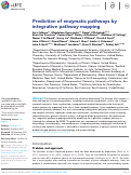 Cover page: Prediction of enzymatic pathways by integrative pathway mapping.