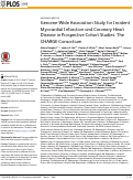 Cover page: Genome-Wide Association Study for Incident Myocardial Infarction and Coronary Heart Disease in Prospective Cohort Studies: The CHARGE Consortium