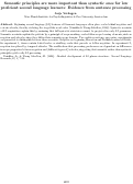 Cover page: Semantic principles are more important than syntactic ones for low proficient second language learners: Evidence from sentence processing