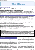 Cover page: Effects of bupropion and SSRI antidepressants on leg movement activity and chin muscle tone during sleep in adolescents.