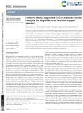 Cover page: Uniform titania-supported Ce(iii) carbonate cluster catalysts for degradation of reactive oxygen species.