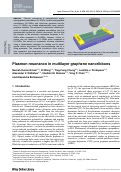 Cover page: Plasmon resonance in multilayer graphene nanoribbons