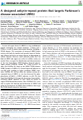 Cover page: A designed ankyrin-repeat protein that targets Parkinsons disease-associated LRRK2.