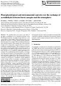 Cover page: Plant physiological and environmental controls over the exchange of acetaldehyde between forest canopies and the atmosphere