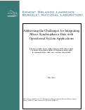 Cover page: Addressing the Challenges for Integrating Micro-Synchrophasor Data with Operational System Applications