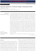 Cover page: Functional Significance of Hormonal Changes in Mammalian Fathers