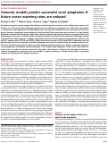 Cover page: Genomic models predict successful coral adaptation if future ocean warming rates are reduced