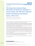 Cover page: The Association between Atopic Dermatitis and Depressive Symptoms in Korean Adults: The Fifth Korea National Health and Nutrition Examination Survey, 2007-2012