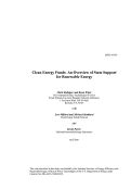 Cover page: Clean energy funds: An overview of state support for renewable 
energy
