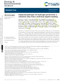 Cover page of Advanced pathways for hydrogen production: a collective view from a technical experts meeting