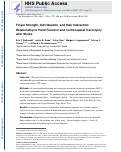 Cover page: Finger strength, individuation, and their interaction: Relationship to hand function and corticospinal tract injury after stroke.