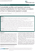 Cover page: Comorbidity profiles and inpatient outcomes during hospitalization for heart failure: an analysis of the U.S. Nationwide inpatient sample.