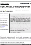 Cover page: L‐arginine as a potential GLP‐1‐mediated immunomodulator of Th17‐related cytokines in people with obesity and asthma