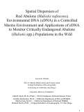 Cover page: Spatial Dispersion of Red Abalone (<em>Haliotis rufescens</em>) Environmental DNA (eDNA) in a Controlled Marine Environment and Applications of eDNA to Monitor Critically Endangered Abalone (<em>Haliotis</em> spp.) Populations in the Wild