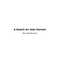 Cover page: A Sketch for Solo Clarinet