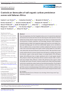 Cover page: Controls on timescales of soil organic carbon persistence across sub-Saharan Africa.