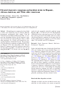 Cover page: Elevated depressive symptoms and incident stroke in Hispanic, African-American, and White older Americans