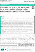 Cover page: Intimate partner violence, HIV and sexually transmitted infections in fishing, trading and agrarian communities in Rakai, Uganda