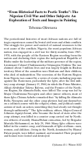 Cover page: “From Historical Facts to Poetic Truths”: The Nigerian Civil War and Other Subjects: An Exploration of Texts and Images in Painting