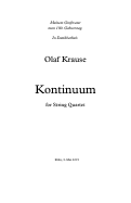 Cover page: Kontinuum