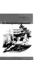 Cover page: On Recognizing Research     [EDRA / Places Awards]