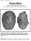 Cover page: Two new Miocene limpets (Fissurellidae) from southern California, with notes on other fossil occurrences of the family in northwestern North America