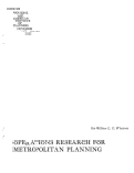 Cover page: Operations Research for Metropolitan Planning