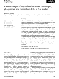 Cover page: A meta-analysis of mycorrhizal responses to nitrogen, phosphorus, and atmospheric CO2 in field studies