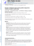 Cover page: Nicotine in thirdhand smoke residue predicts relapse from smoking cessation: A pilot study