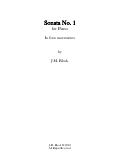 Cover page: Sonata No. 1