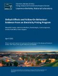 Cover page: Default Effects and Follow-On Behaviour: Evidence from An Electricity Pricing Program