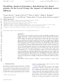 Cover page: Modelling chemical abundance distributions for dwarf galaxies in the Local Group: the impact of turbulent metal diffusion