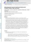 Cover page: Dating Aggression among Court-Involved Adolescents: Prevalence, Offense Type, and Gender.