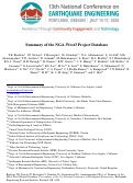 Cover page of Summary of the NGA-West3 Project Database