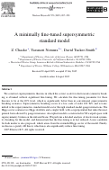 Cover page: A minimally fine-tuned supersymmetric standard model