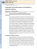 Cover page: Phosphatidic acid phosphohydrolase in the regulation of inflammatory signaling