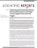 Cover page: Clustering and climate associations of Kawasaki Disease in San Diego County suggest environmental triggers