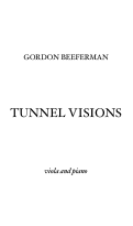 Cover page: Tunnel Visions